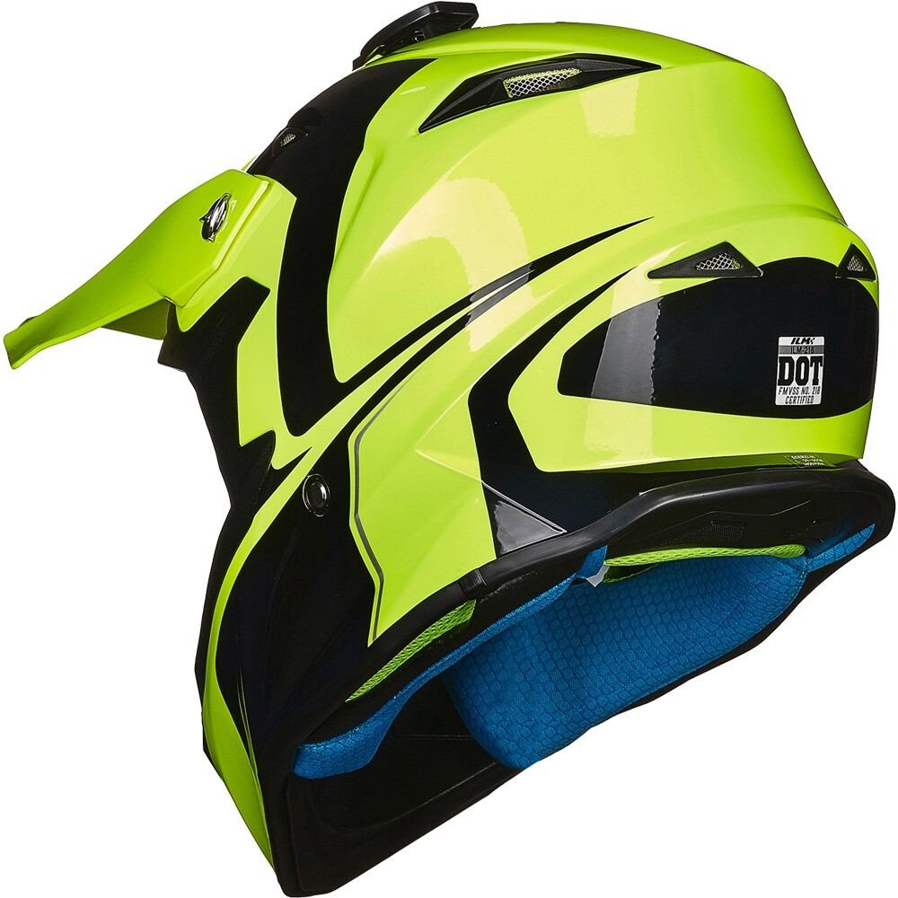 ILM Refurbished Yellow Adult Helmets ATV Motocross Off-Road Dual Sport DOT 216