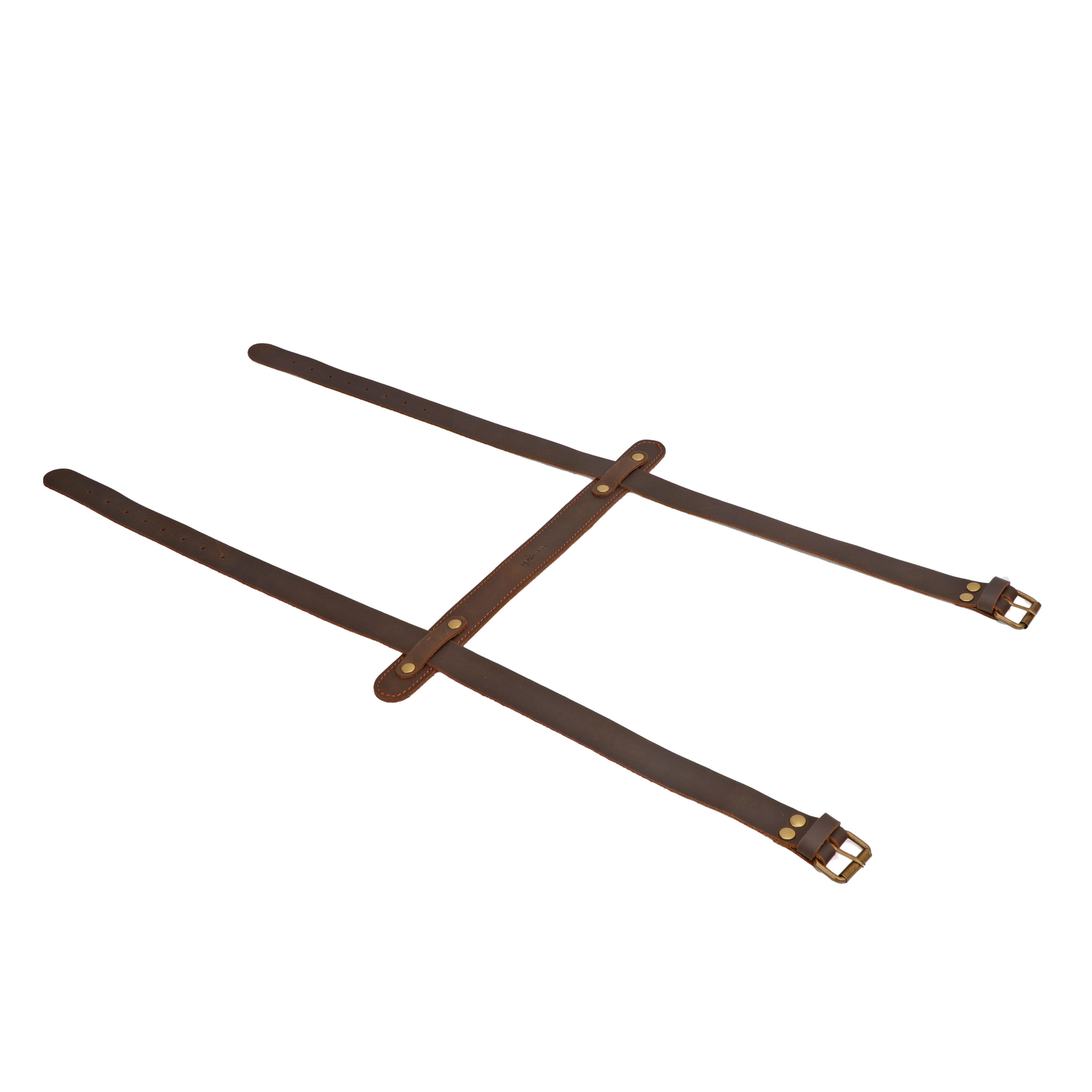 TOURBON Leather Picnic/Motorcycle Blanket Carry Handle Camp Belt Bedroll Strap