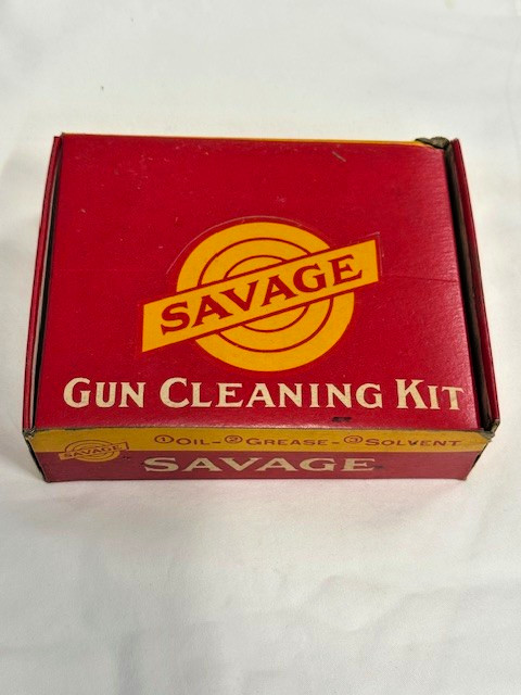 Savage Arms Gun Cleaning Kit Oil Tin RustVeto Gun Grease Solvent 3pk Vintage
