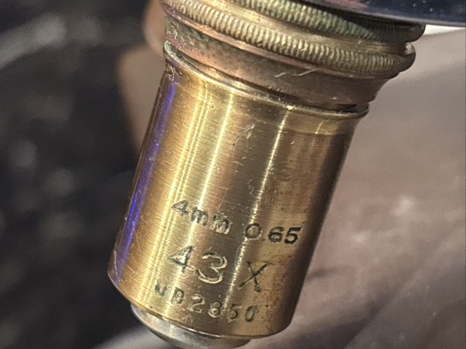 Bausch&Lomb Pat Jan 5,1915 August Waeldin Optical Microscope W/Wooden Case & Key