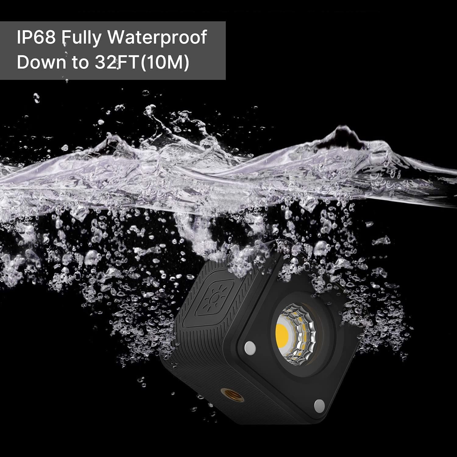 ULANZI LED Video Light Waterproof IP68 Camera fill Lighting Kit Cube Dimmable