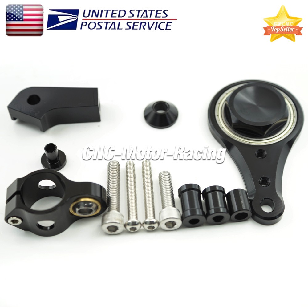 For Kawasaki Ninja ZX636 ZX6R 2005-2006 Steering Damper with Bracket Mount Kit