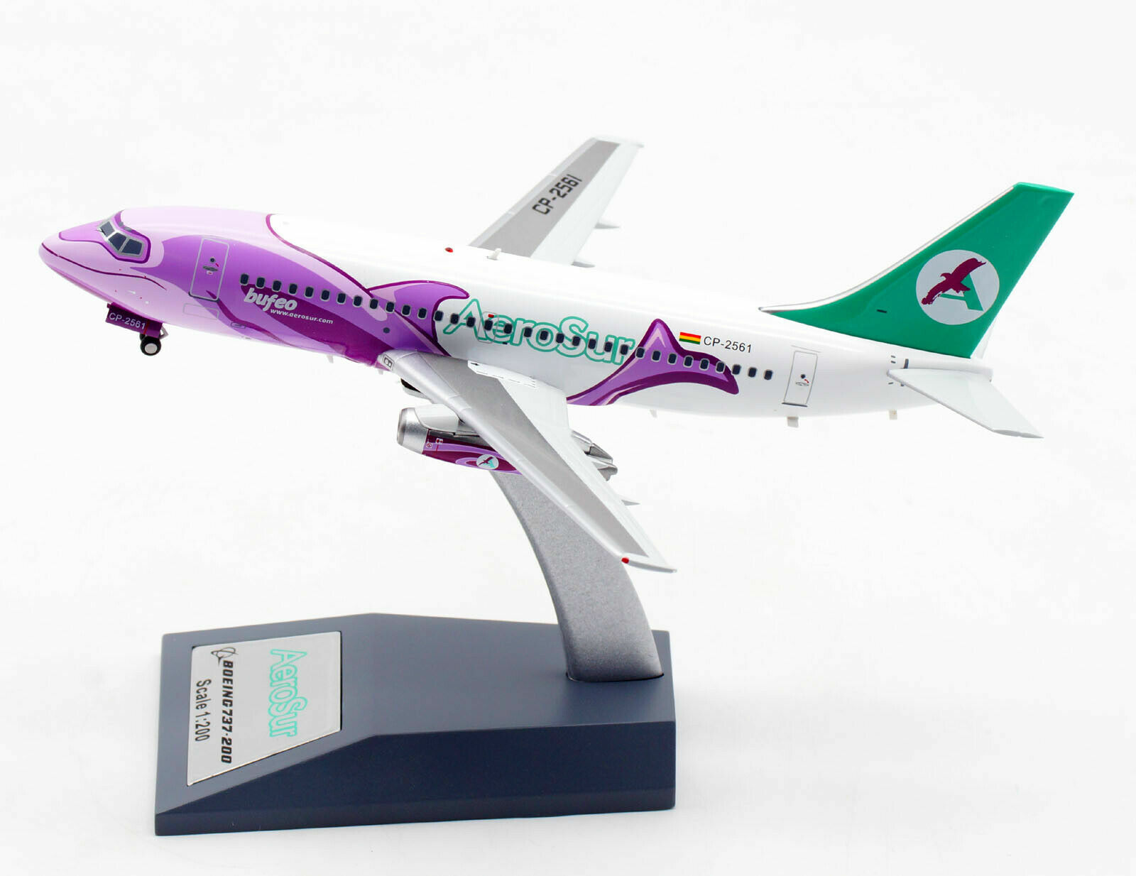 1:200 IF200 Aerosur B737-200 CP-2561 (BUFEO) with stand