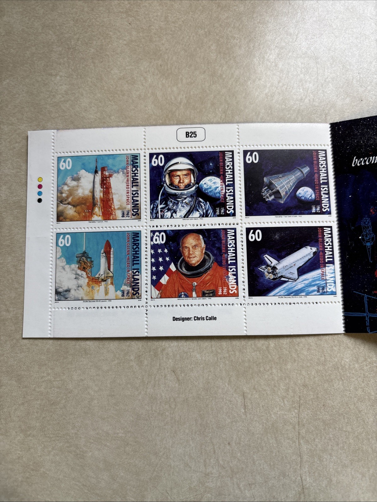 MH Marshall Islands * John Glenn * Hero in Space * 1998 B25 * Booklet * MNH
