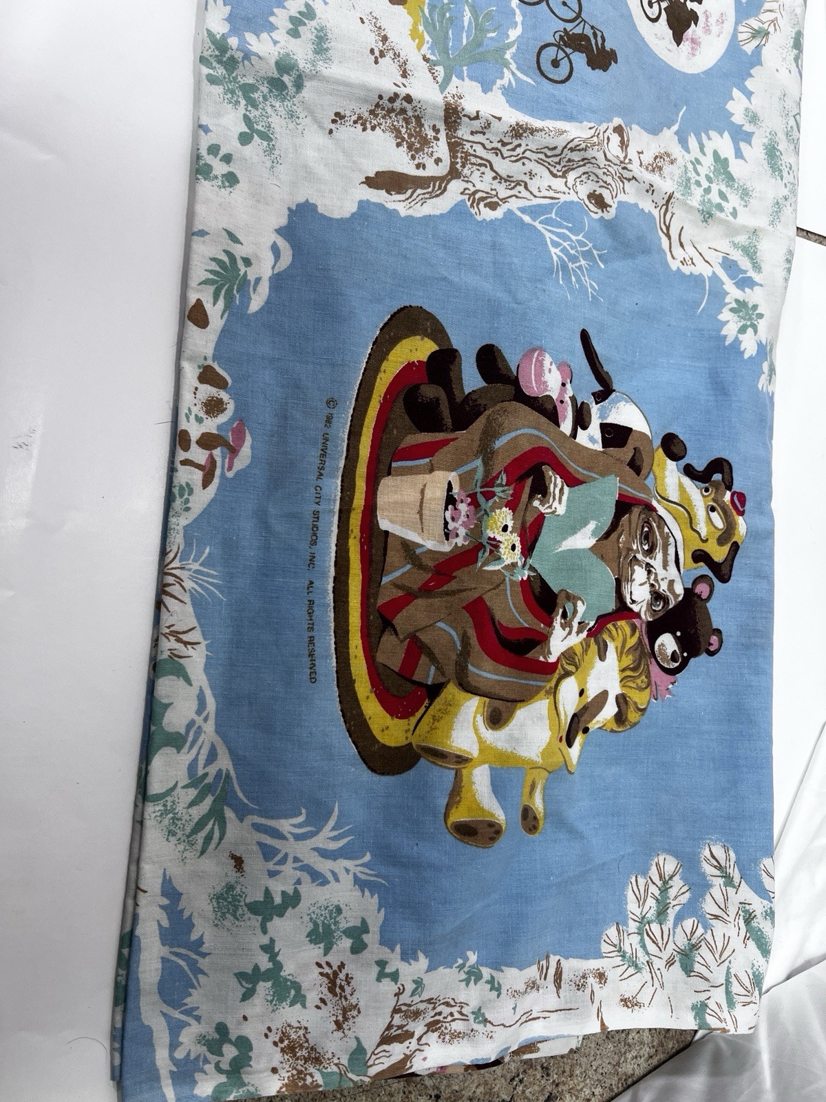 Vintage 1982 E.T. The Extra-Terrestrial Movie Twin sheet set Flat Fitted Movie