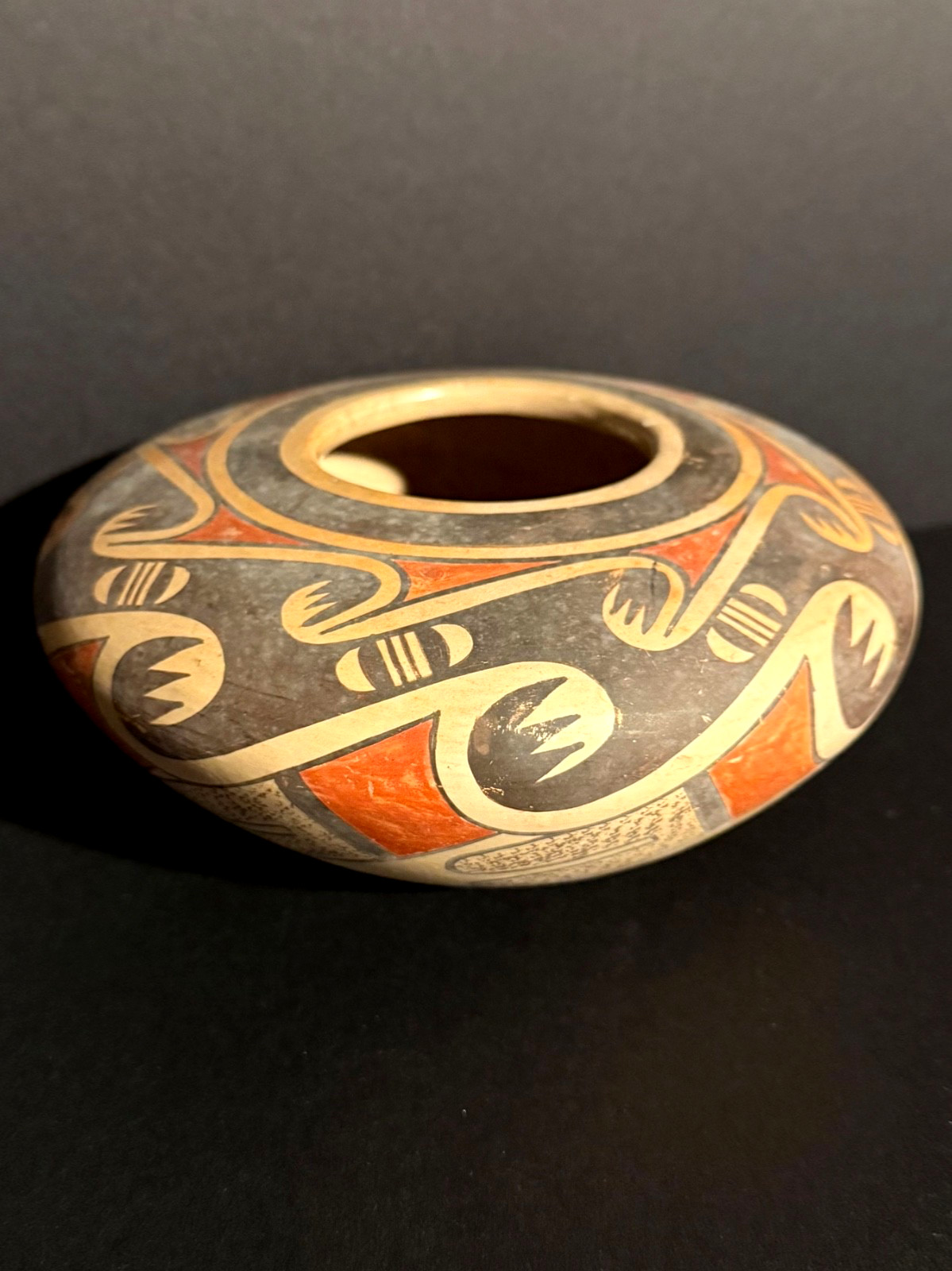 FANNIE NAMPEYO (HOPI PUEBLO,1900-1987) POLYCHROME POTTERY SEED JAR, EXCELLENT!