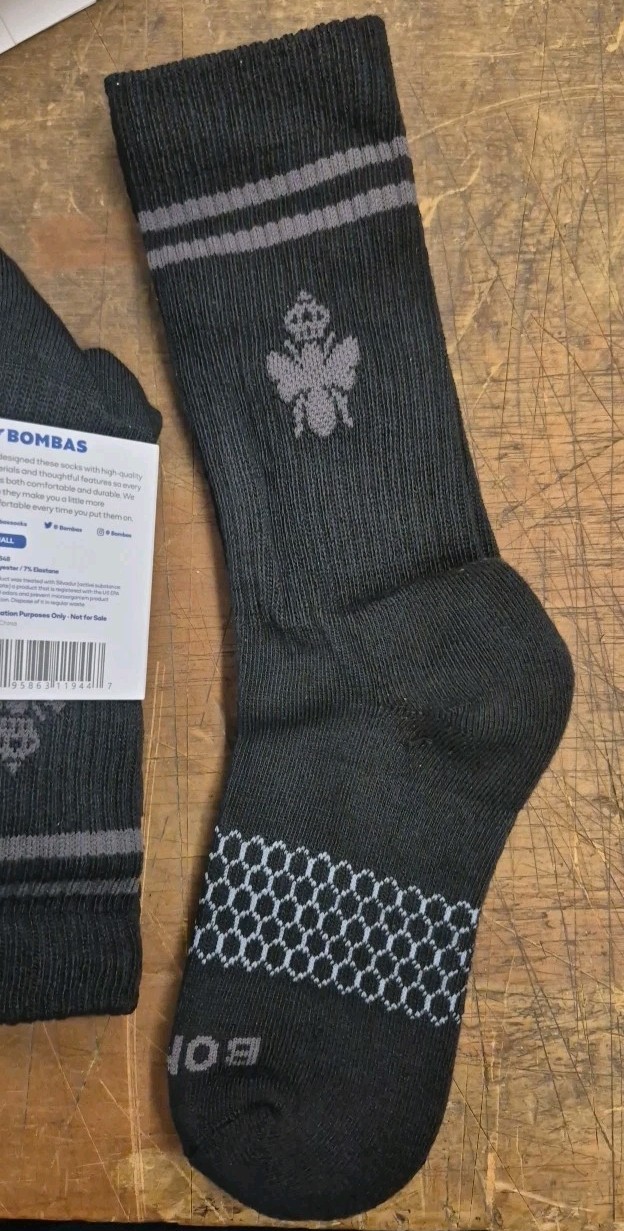 5 Pairs Unisex Bombas Original Half Calf Crew Socks Size Small New