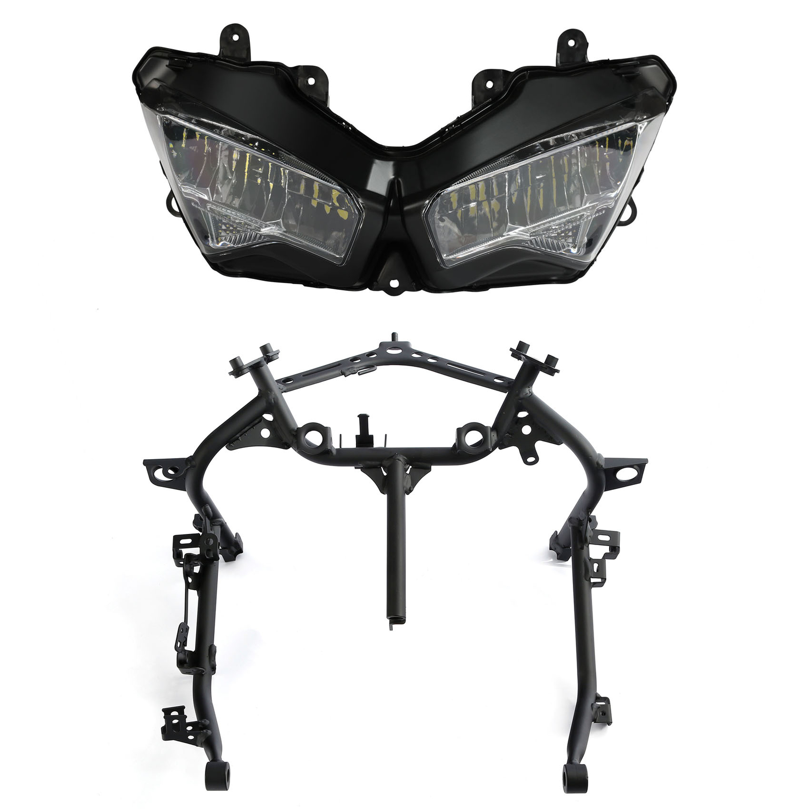 LED Headlight Assembly Stay Fairing Bracket Fit For Kawasaki Ninja 400 2018-2023