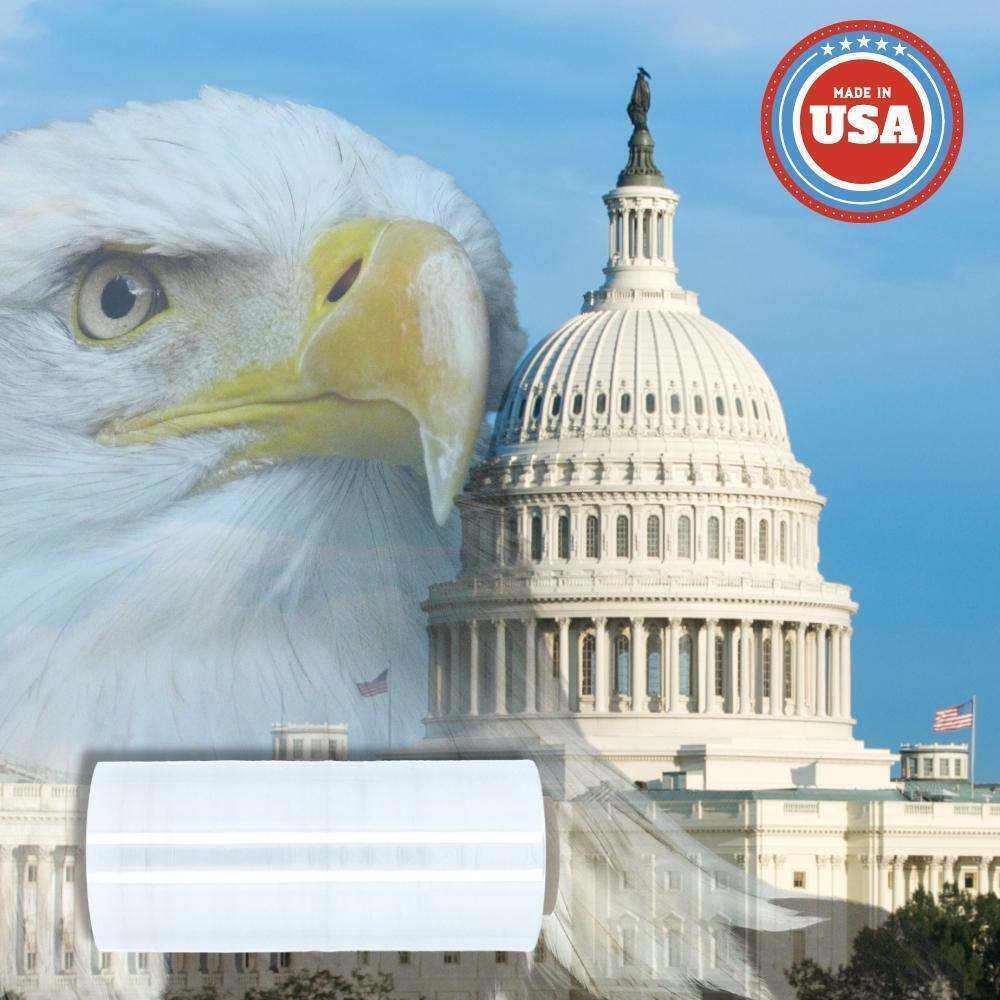 12" x 1500' 65 Gauge Cast Hand Stretch Wrap Clear Plastic Stretch Film 4 Rolls