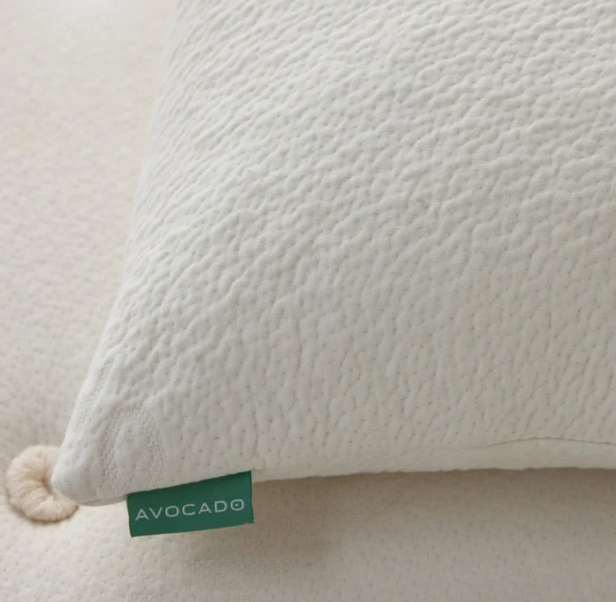 New Sealed Queen Size Organic Avocado Pillow with Natural Latex and Kapok Fill