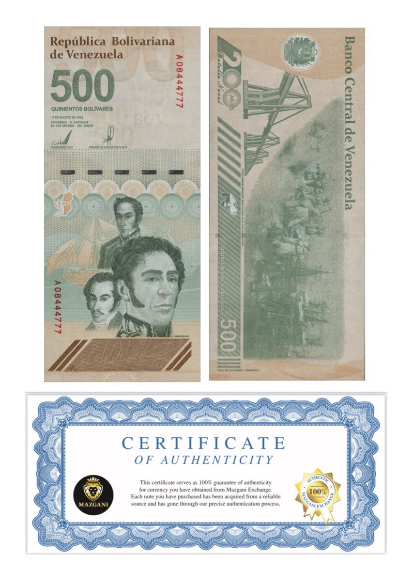 VENEZUELA 500 DIGITALES 2023 qty 5 Cir. 500 million bolivar soberano USA
