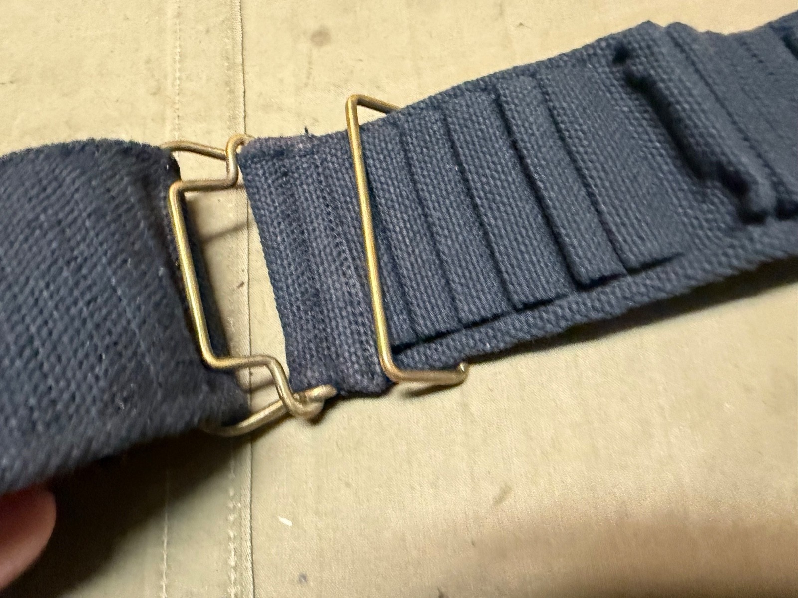ORIGINAL SPANISH AM WAR US ARMY INFANTRY KRAG RIFLE MILLS AMMO BELT-BLUE WEBBING