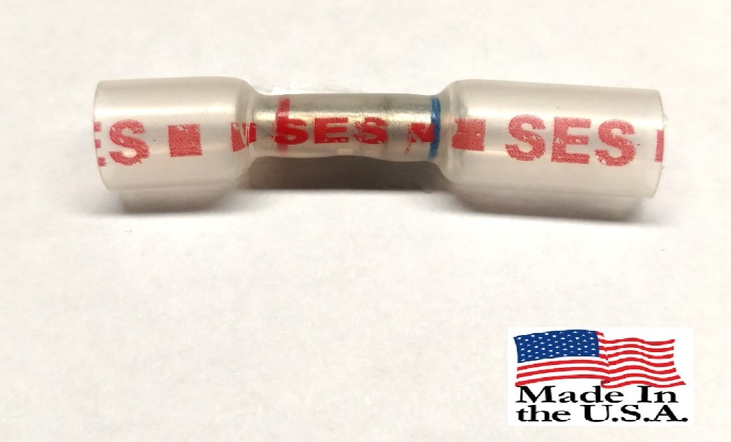 3-Way Heat Shrink Butt Connectors Red Sealed 18-22 AWG (10-pkg) USA Made