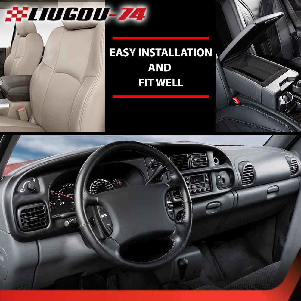 Fit For 1998-2001 Dodge Ram Dash Dashboard Core Structure Frame Single Aux Gray