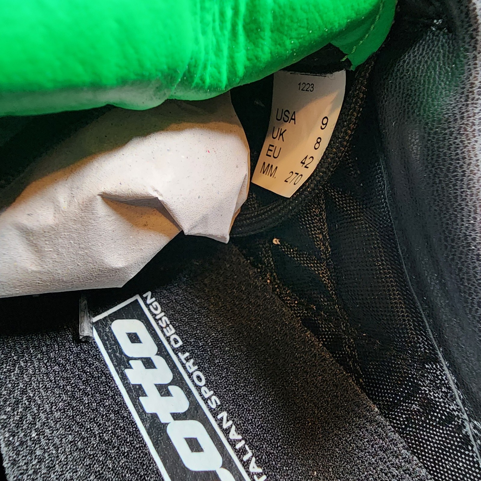 Lotto Stadio OG II FG Soccer Black/Green Mens Sizes 6.5-12 New Made In Italy