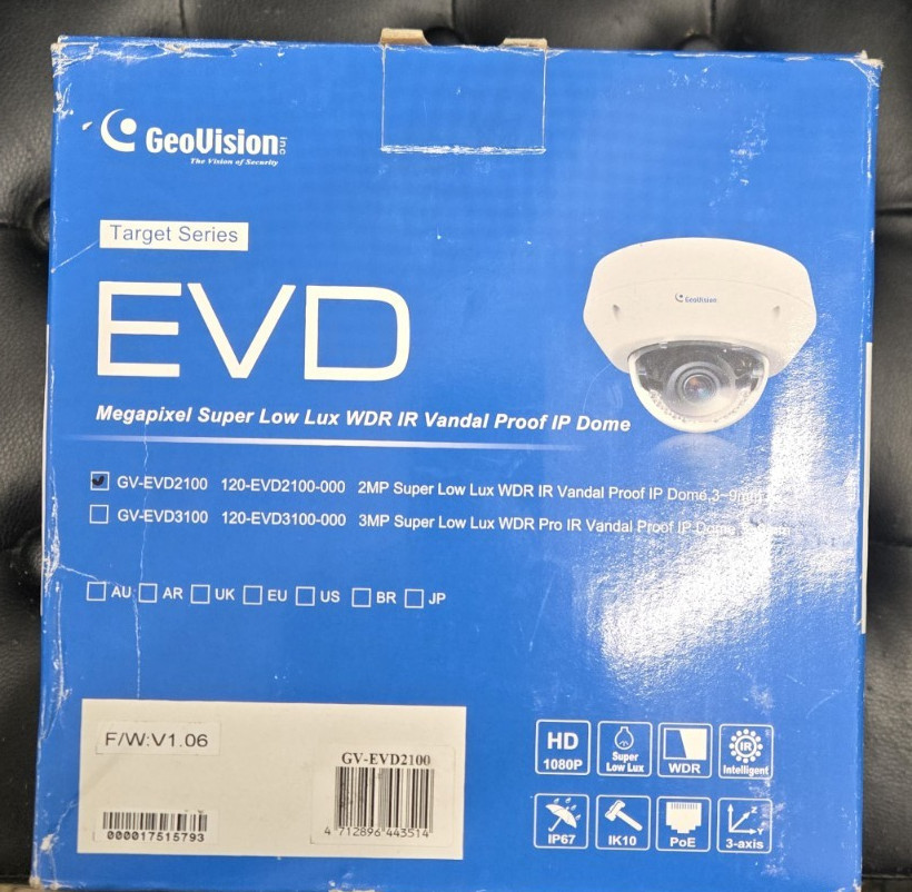 *NEW* GeoVision GV-EVD2100 2MP Super Low Lux Vandal Proof IP Outdoor Dome