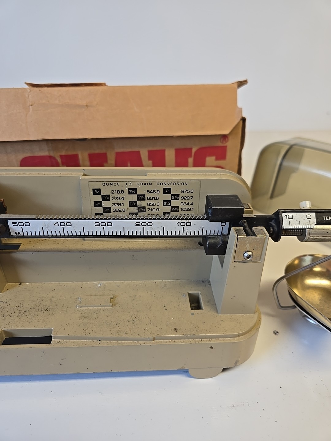 OHAUS Model 10-10 Reloading Balance Beam Scale (In Original Box)