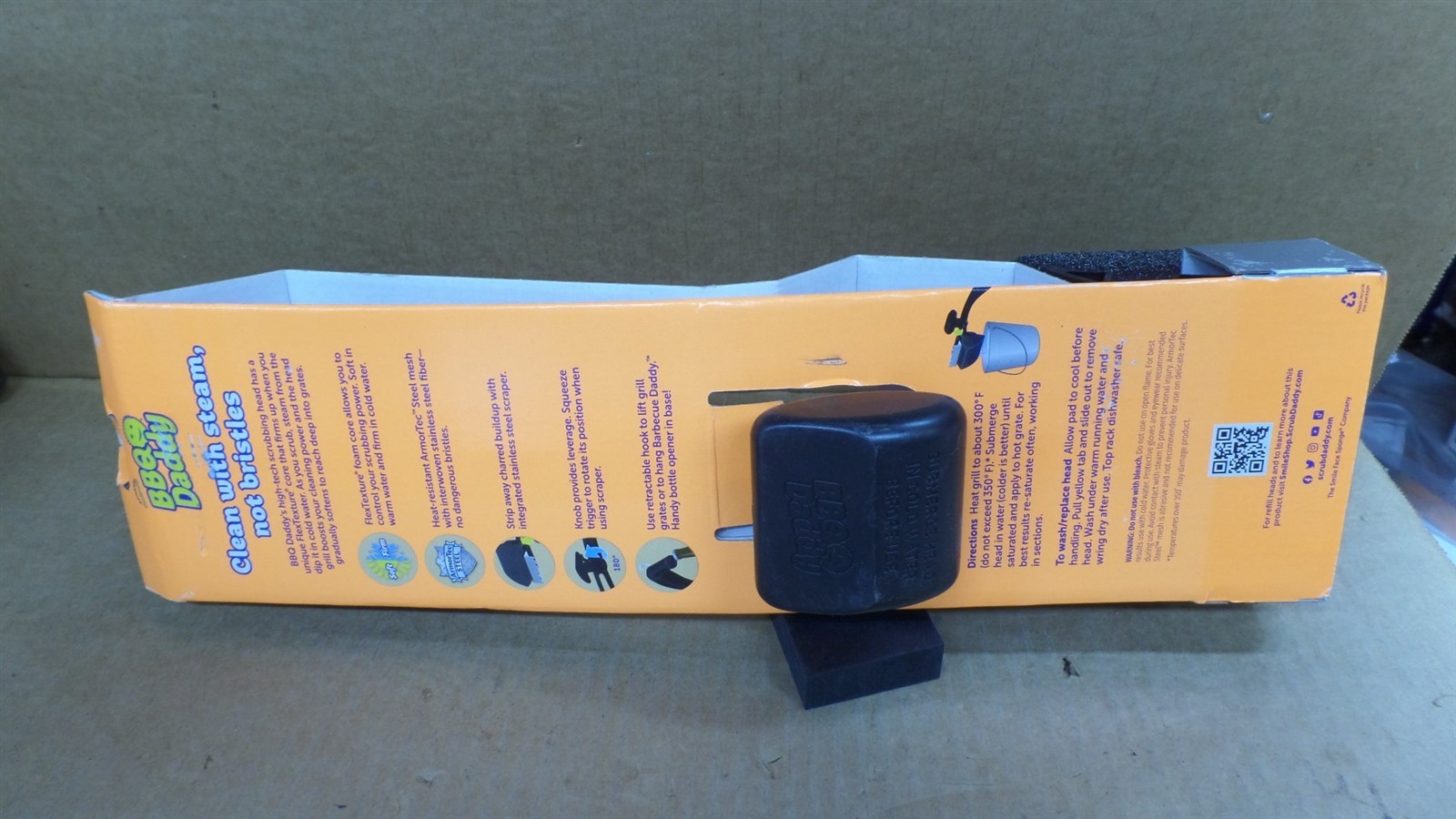 SCRUB DADDY 810044131147 BBQ DADDY GRILL BRUSH BRISTLE STEAM CLEANING SCRUBBER