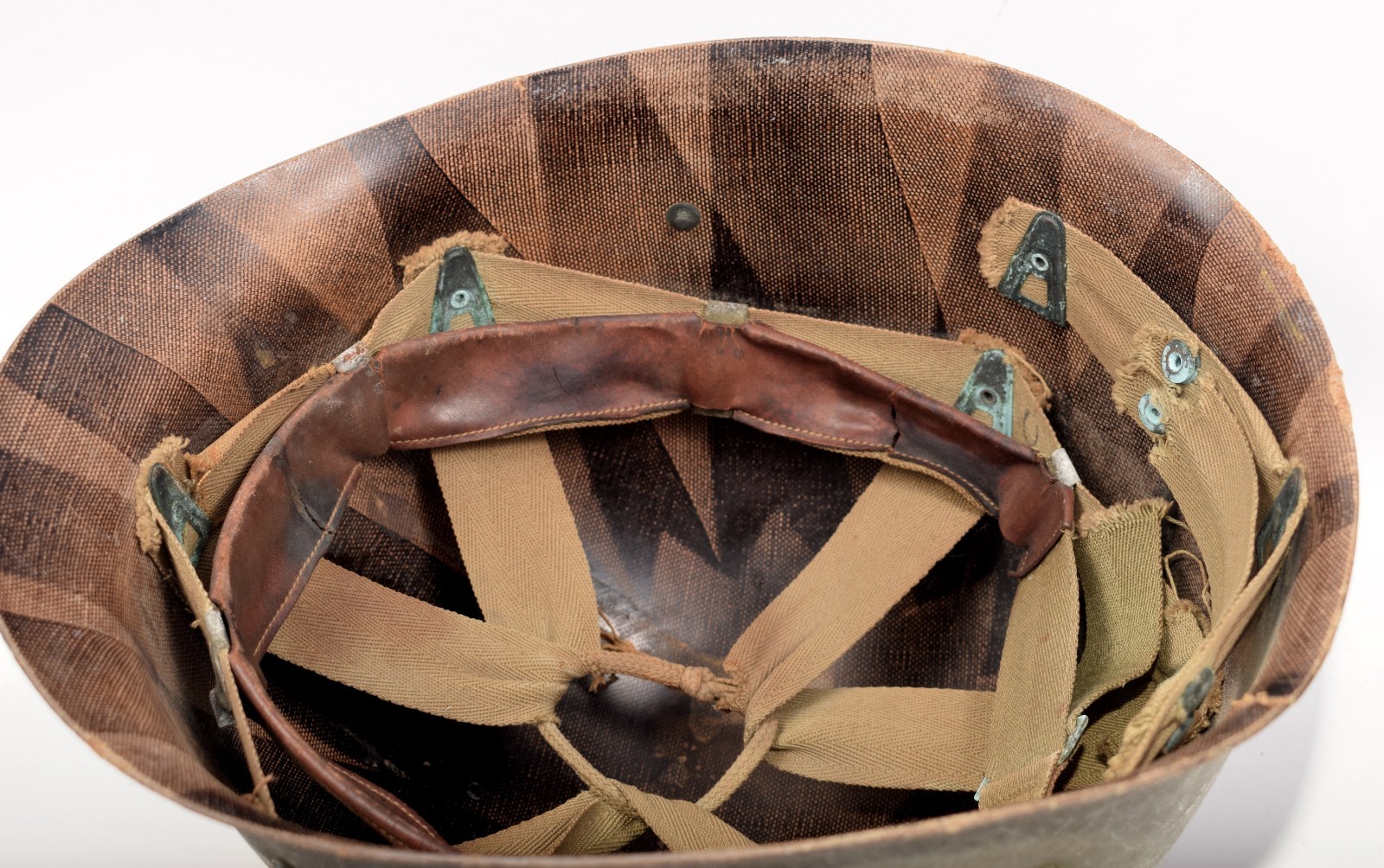 Original WWII US Military CAPAC M1 Helmet Liner w/ Sweatband, Nape Strap