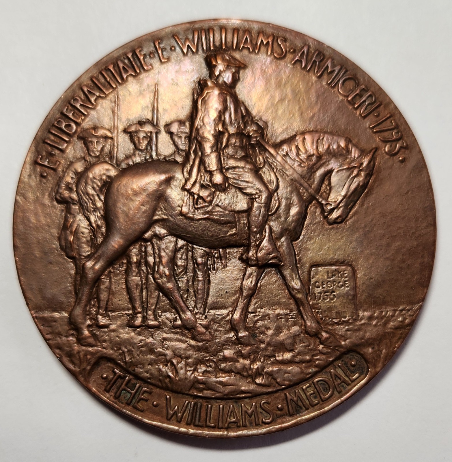 1918 WWI "The Williams Medal" Awarded Medal 73mm Bronze