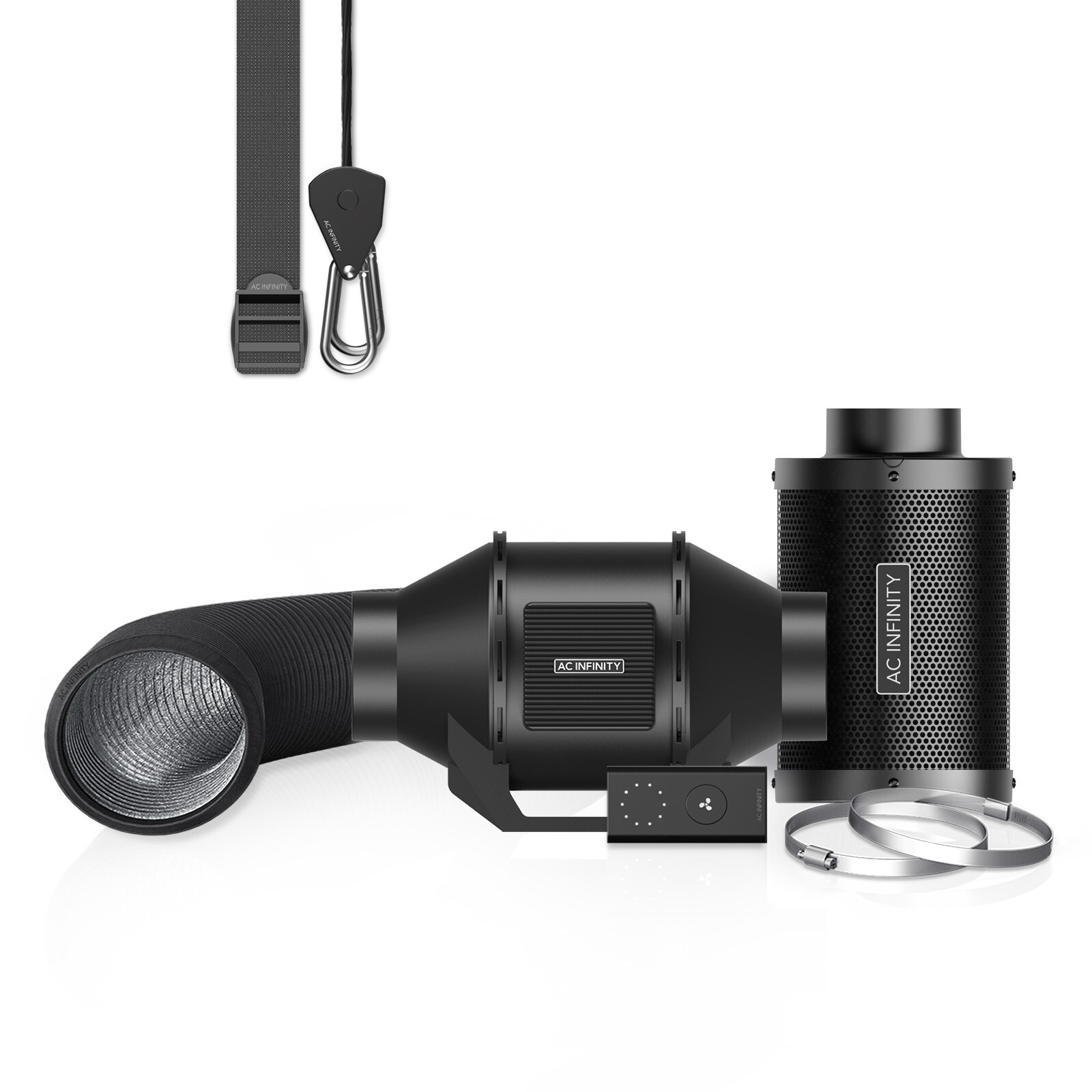 Air Filtration Kit 4", Inline Fan Carbon Filter and Ducting Combo for Grow Tents