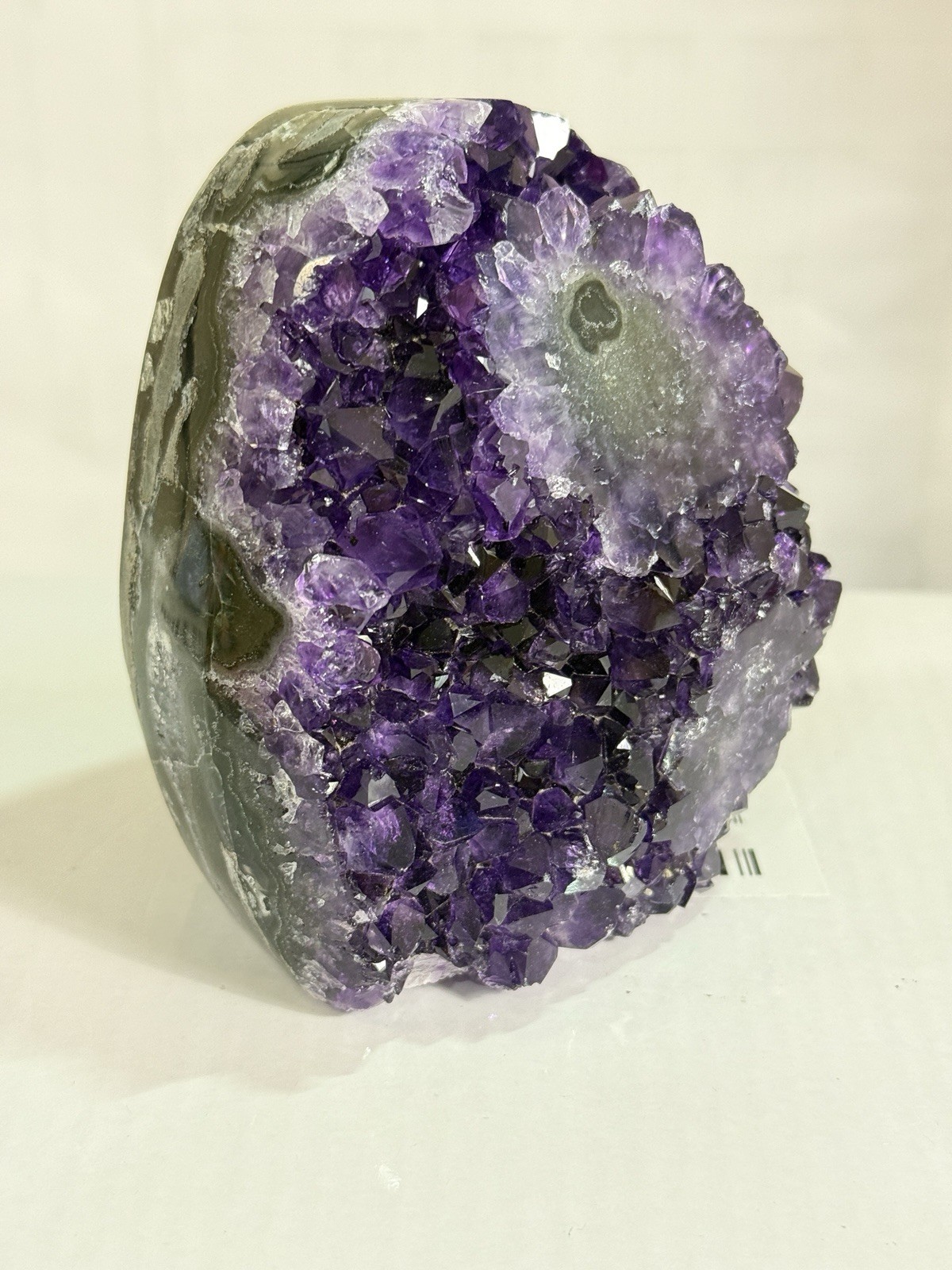 Amethyst Geode Crystal Stromatolite Specimen