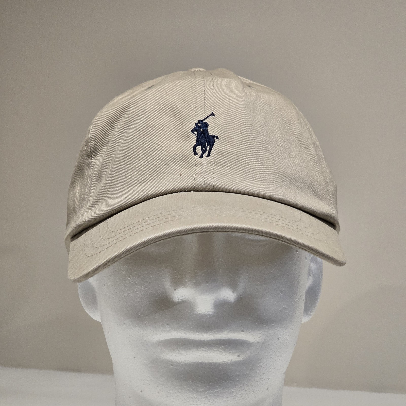 Polo Ralph Lauren Men’s Cotton Chino Ball Cap One Size Beige Blue