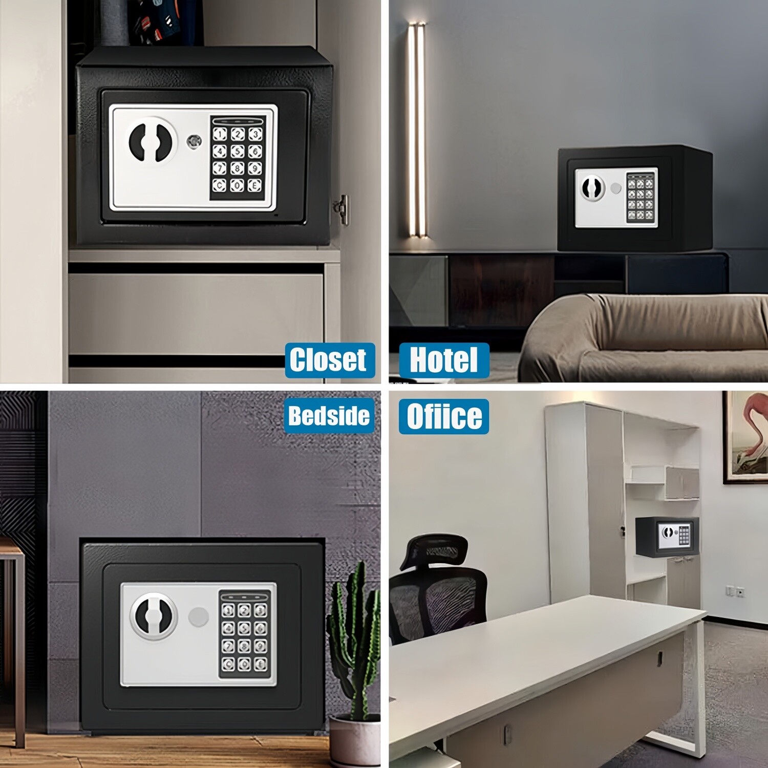 Digital Electronic Safe Box Keypad Lock Security Home Office Cash Jewelry Gun US