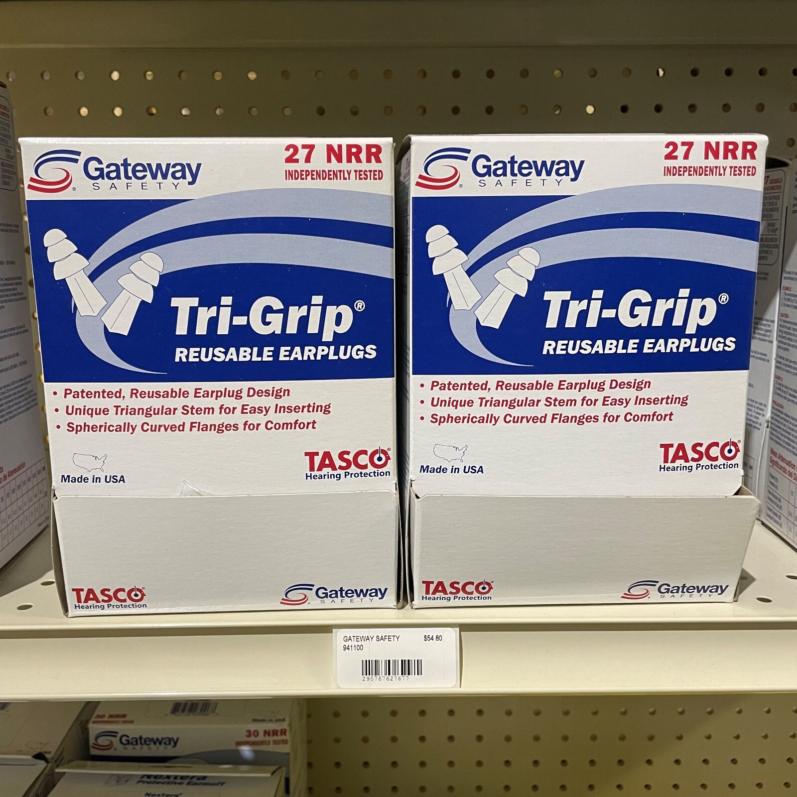 Gateway Safety Tri-Grip 941110 Tasco 9010 Reusable Earplugs 100 Pairs Corded