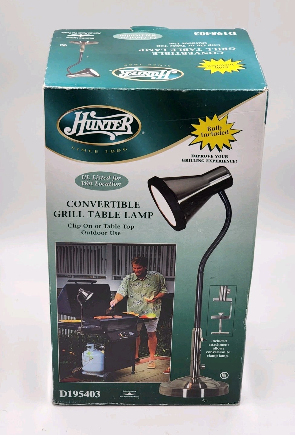 Hunter 25" Convertible Grill Table Lamp D195403 UL Listed - New - Free Shipping