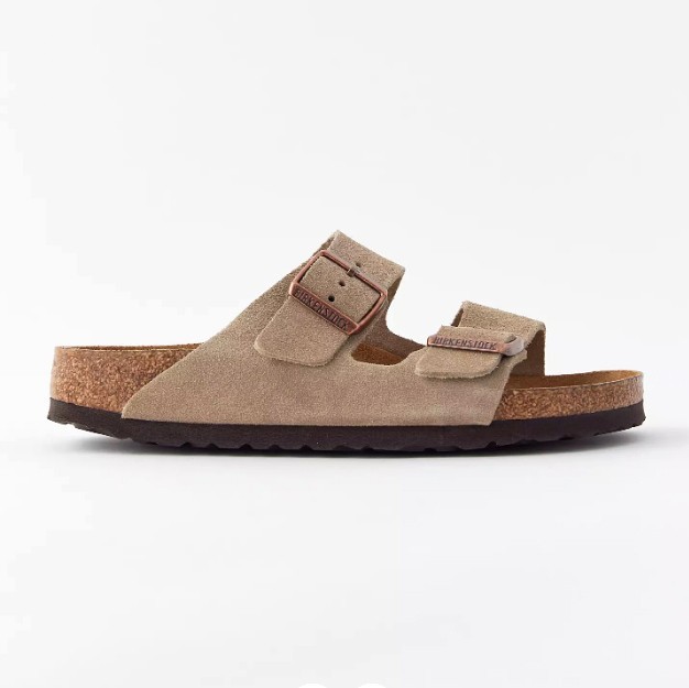 Birkenstock Arizona Taupe Soft Footbed Suede Leather Unisex Sandals