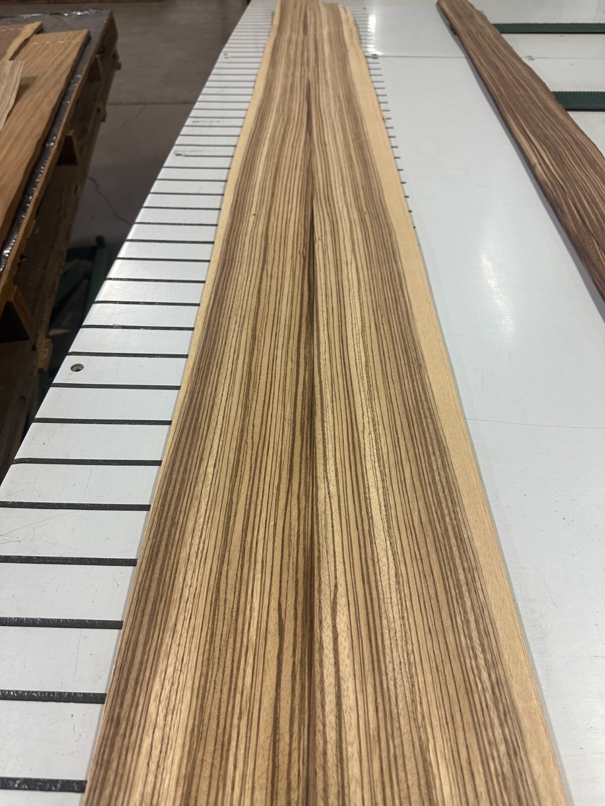Zebrawood Raw Wood Veneer 2 sheets 88'' x 4'' 84D