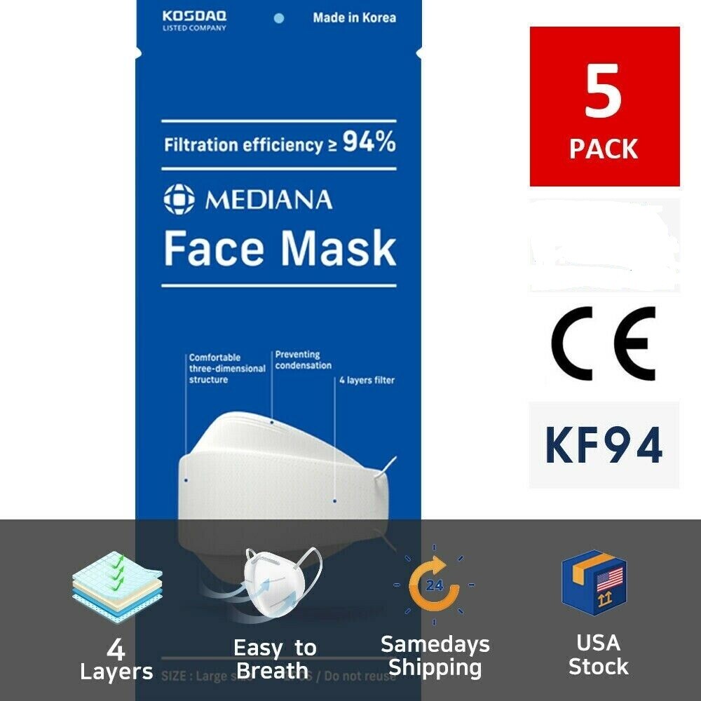 Mediana KF94 Face Mask With 4 Layers Filter + Adjustable Nose Clip
