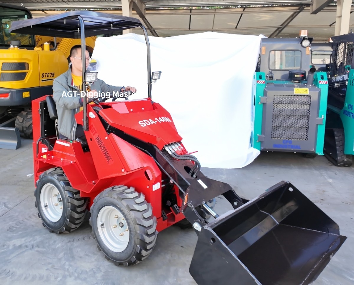 SDA-140W Ride-On Wheeled Mini Skid Steer Loader with RATO Engine