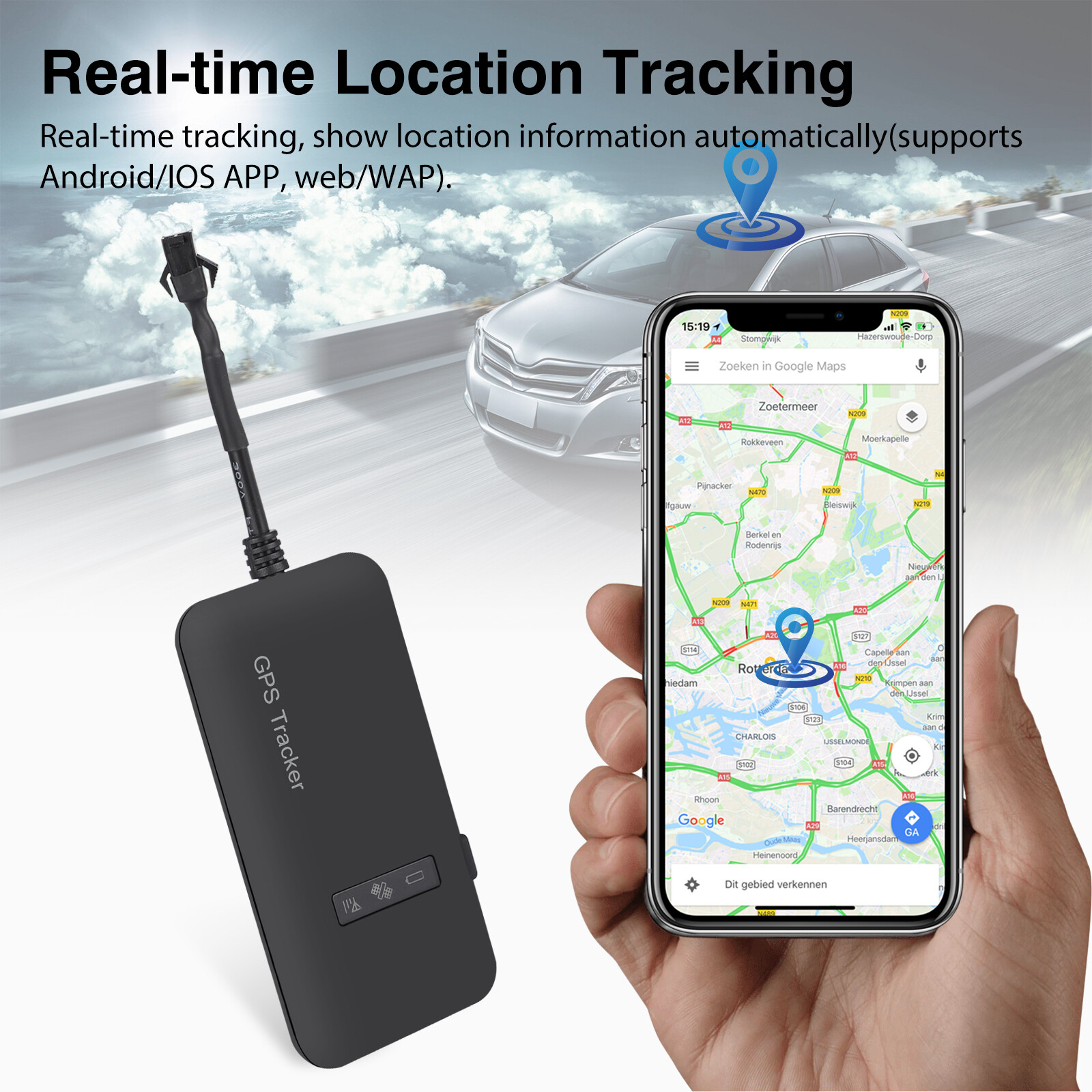 Real-time GPS Tracker Tracking Locator GT02A GPRS GSM Car/Motorcycle Anti Theft