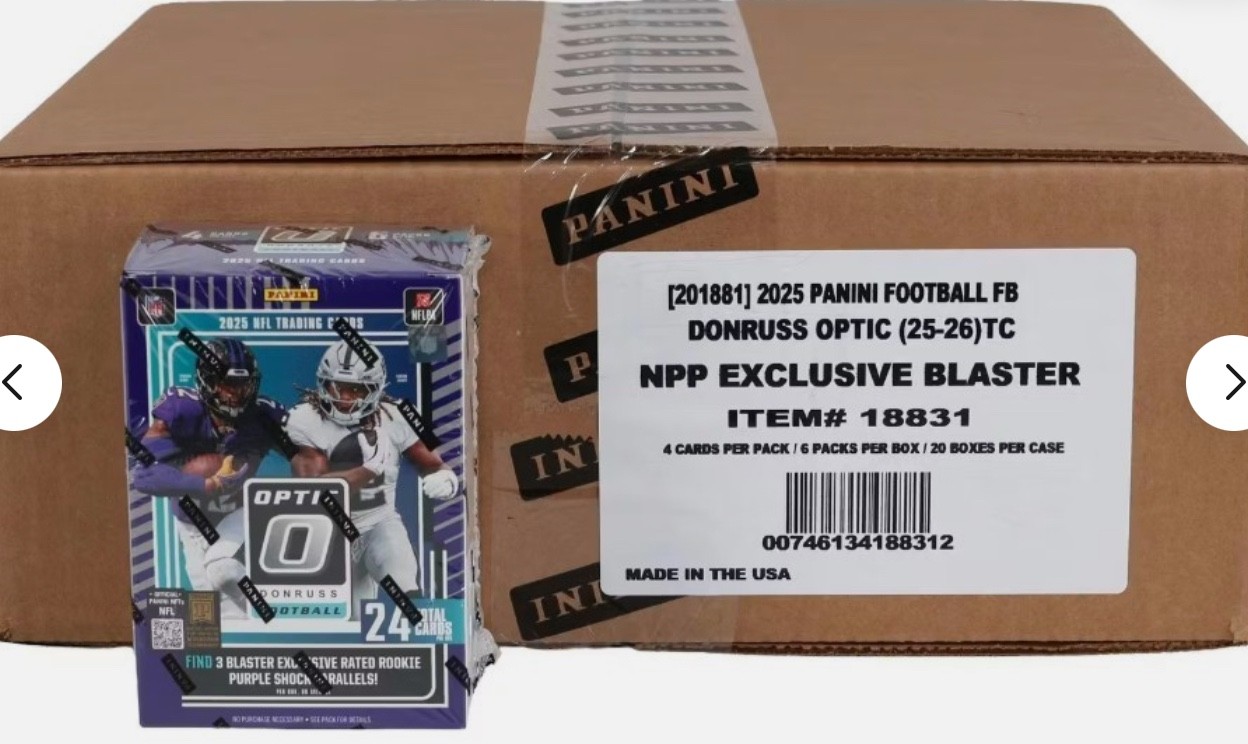 2025 Panini Optic Football Blaster Box Case Factory Sealed New 20 Boxes PRESALE