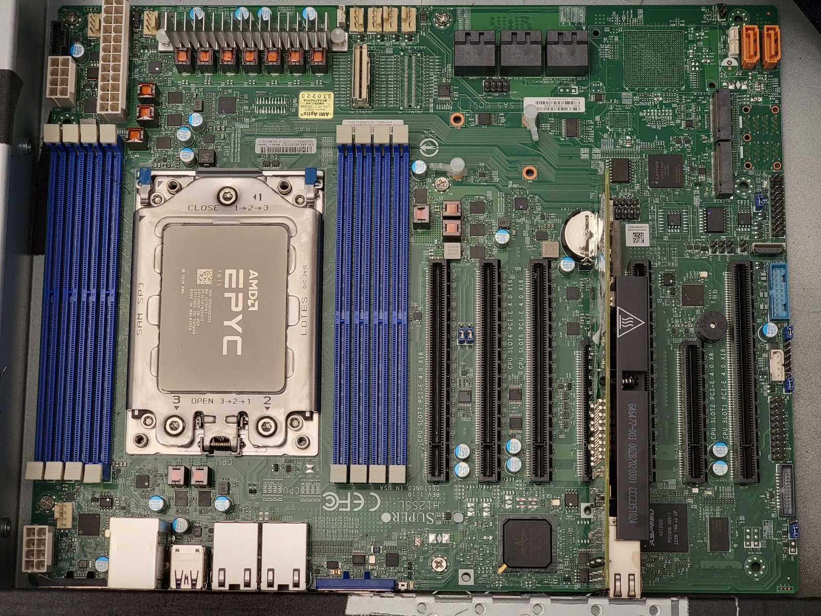 Combo: Supermicro H12SSL-i ATX + AMD EPYC 7B13 64-core + X540-T2 2x10G RJ45