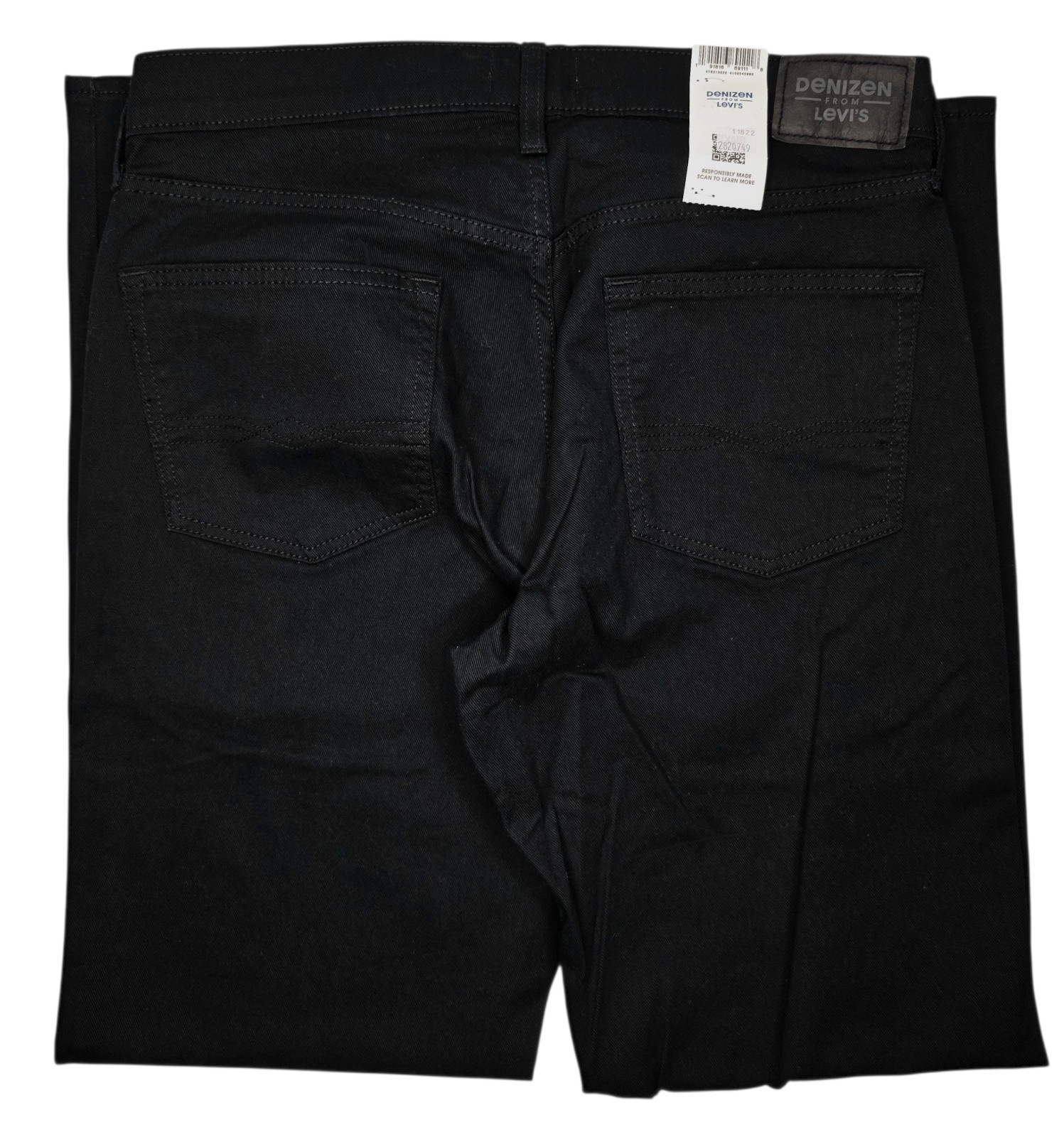 Denizen From Levi's #11822 NEW Men's Black Flex Stretch 285 Relaxed Jeans