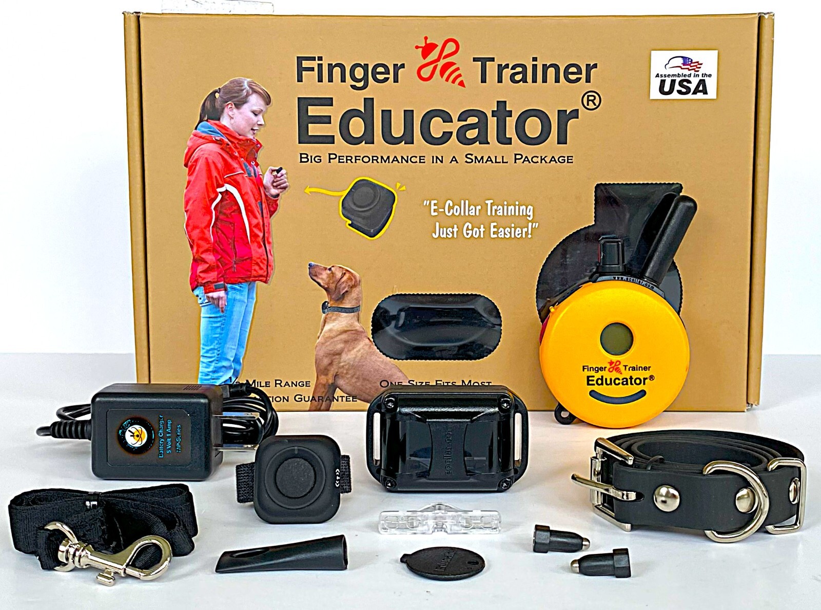 USED- Educator E-Collar FT-330-Waterproof Remote Finger Trainer 1/2 Mile Range