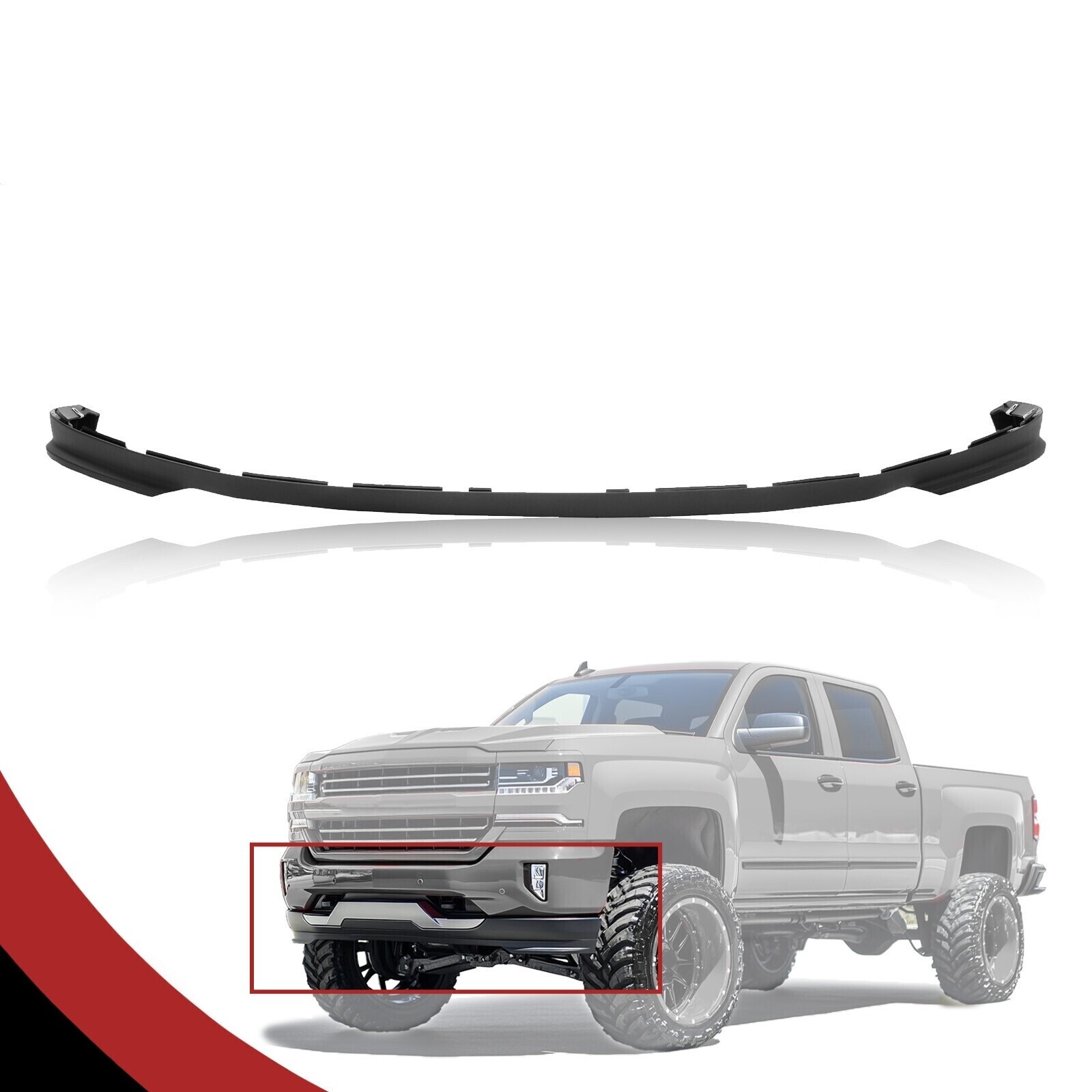 Front Lower Valance Air Deflector For Chevy Silverado 1500 2016-2018 Textured