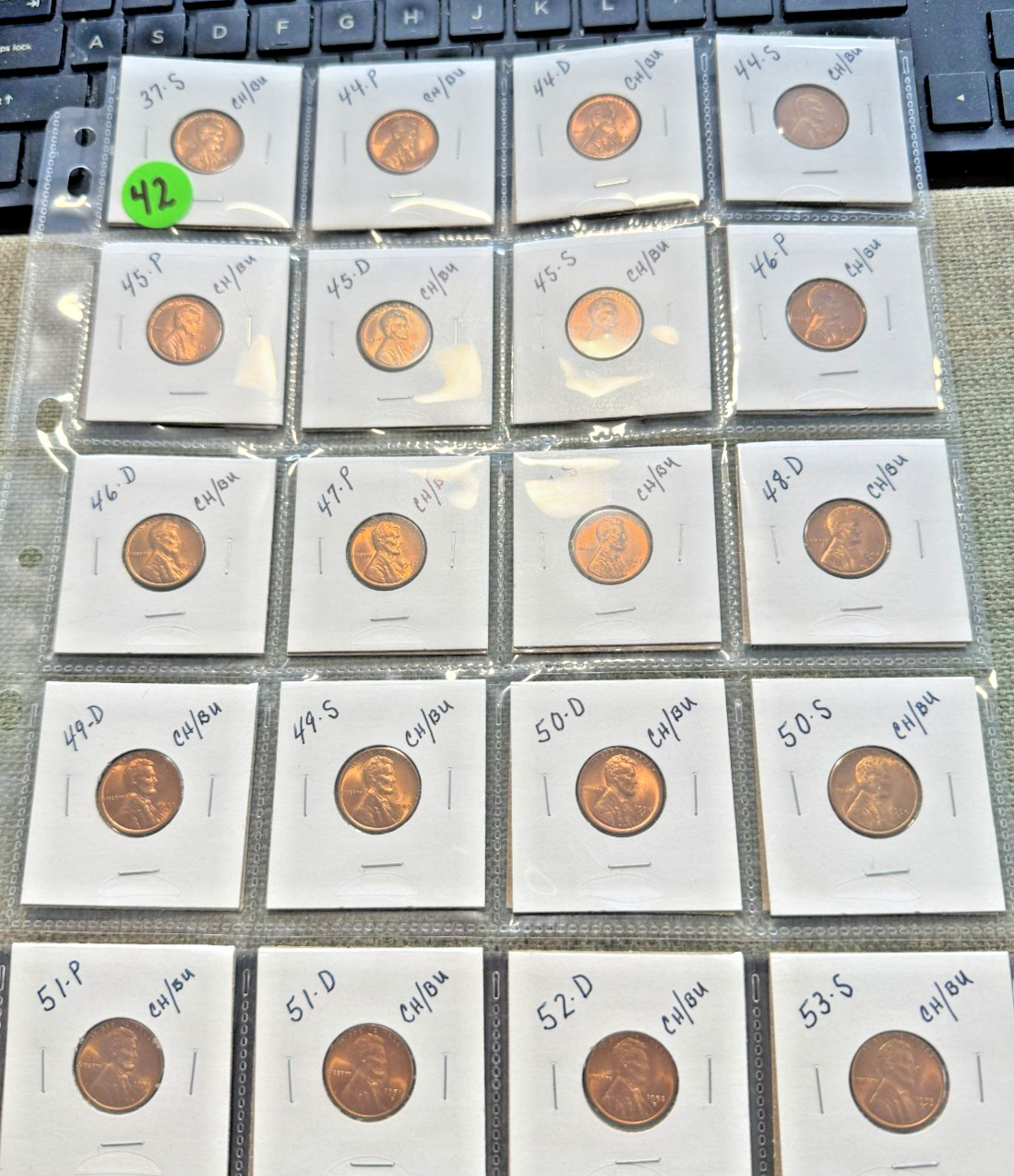 20 Lincoln Wheat Cents * All CH/BU * Estate Purchase * Best of the Best #42
