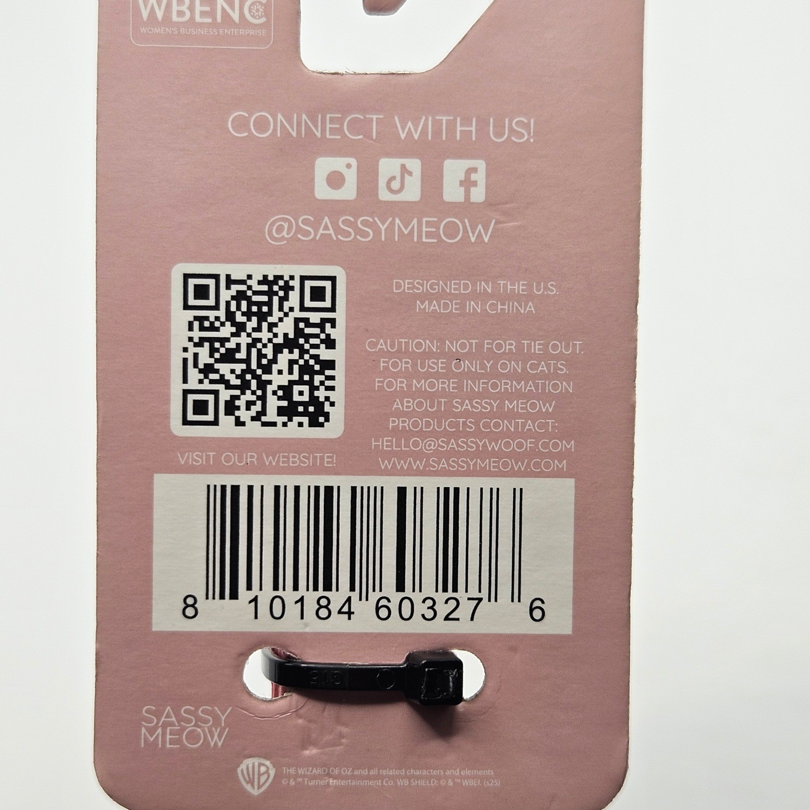 Sassy Meow Wizard of Oz Wicked Glinda Cat Leash Pink 6 ft Fabric NWT