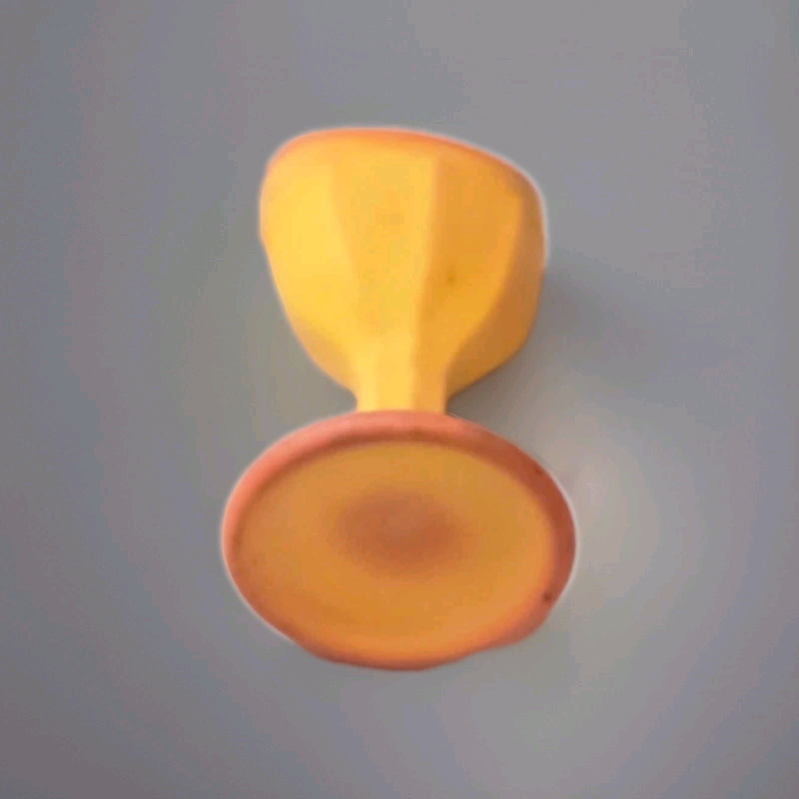 VINTAGE UV REACTIVE SLAG Glass ORANGE SWIRL Ribbed Design Eye Wash Cup by ROSSO