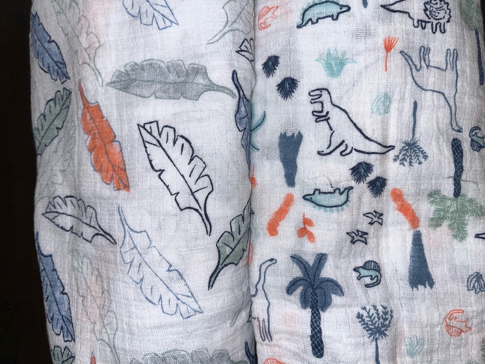 aden + anais Essentials Swaddle Blankets, 44x44 Inch  Dinotime - Set Of Two