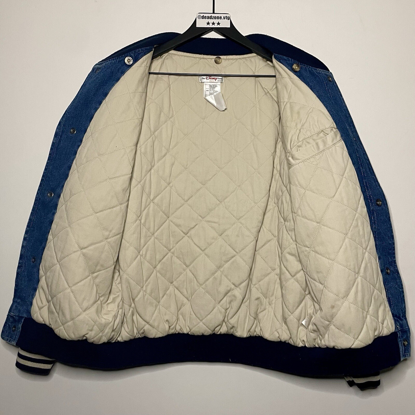 vintage Winnie The Pooh varsity jacket Disney denim bomber loyal true crew rare