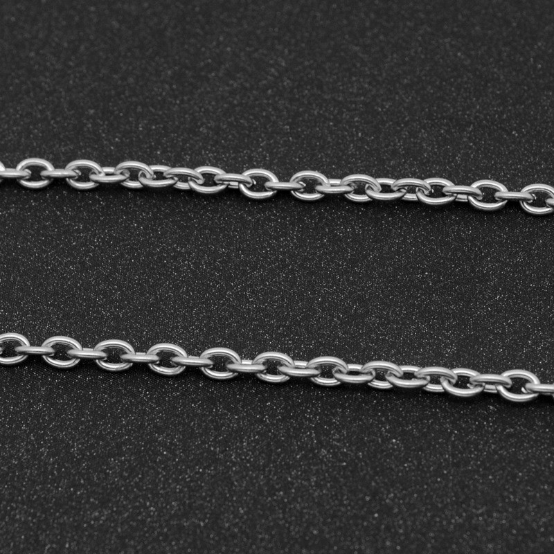 10pcs 3mm Stainless Steel "O" Shape Rolo Link Chain Necklace for Women Men