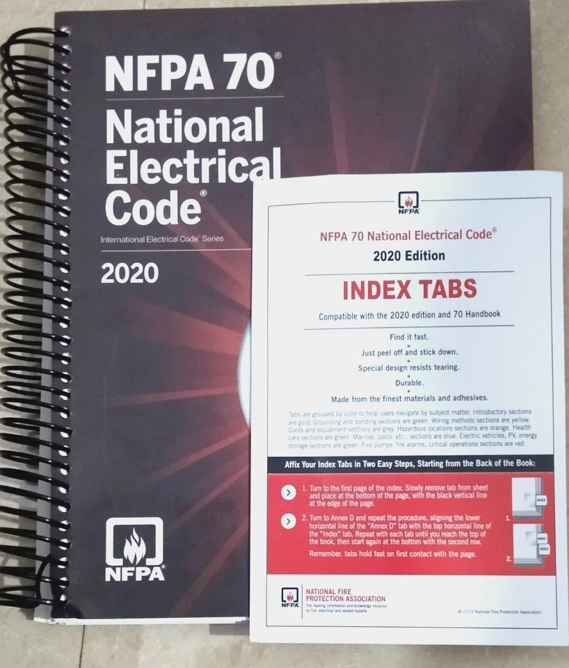 NFPA 70 National Electrical Code 2020 Edition Spiral + Index Tab