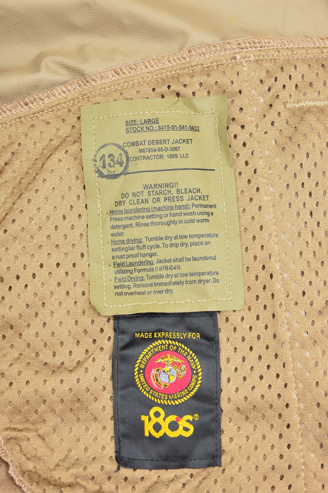 Combat Desert Jacket 180S CDJ USMC MADE IN USA LARGE Desert Digital Marpat