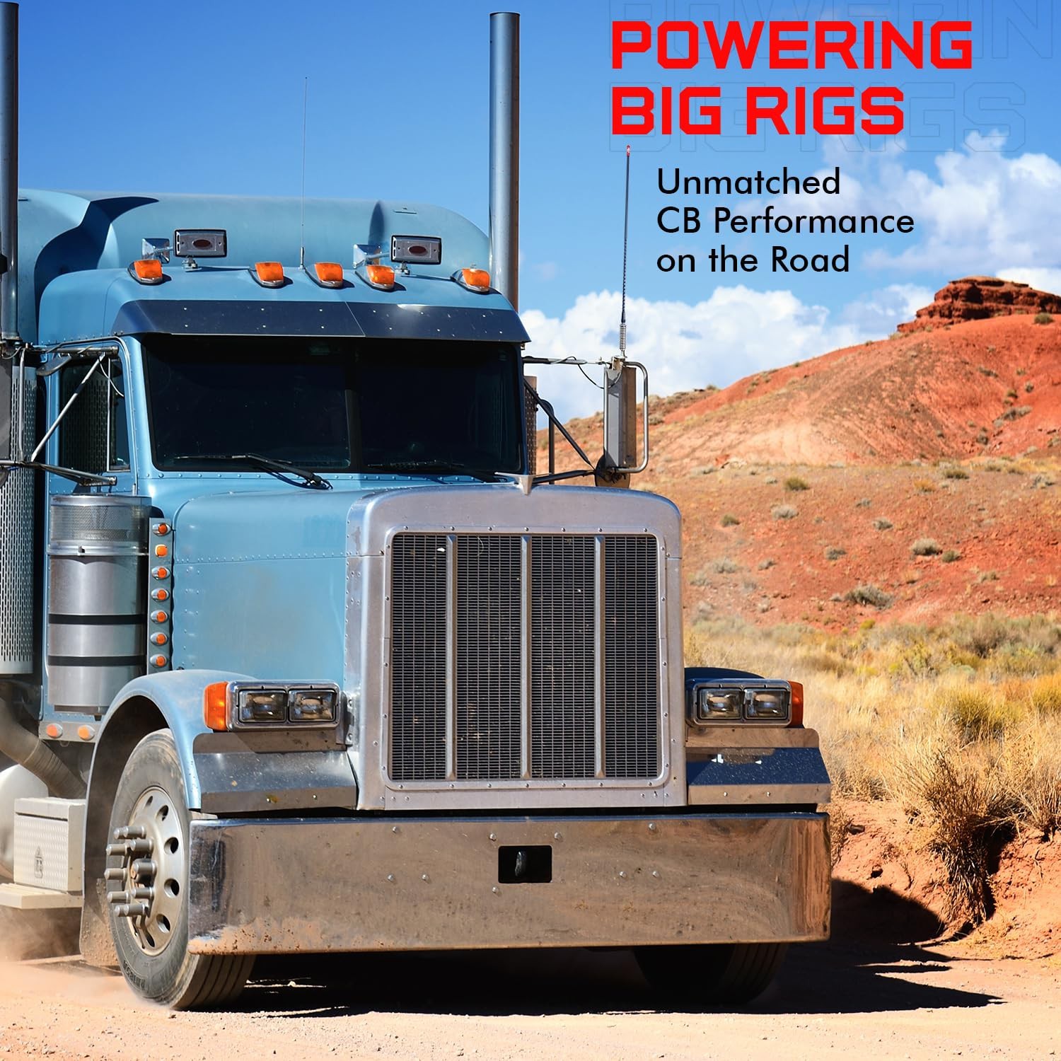 Prostick 3 Foot Fiberglass 1000 Watt Black CB Radio Antenna with Heavy Duty S...