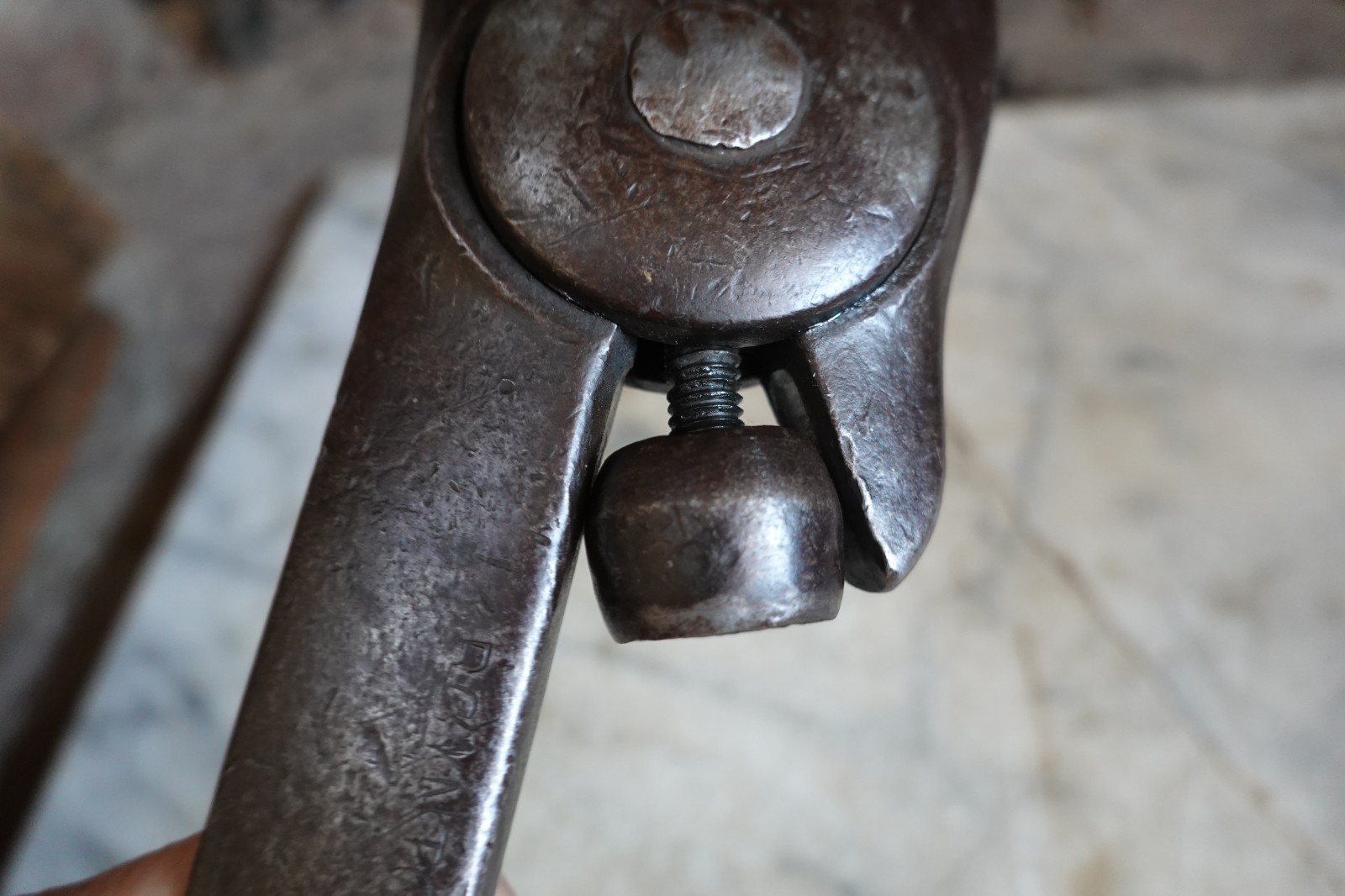 Antique "BOYNTON" ADJUSTABLE ALLIGATOR WRENCH Jun 14 1887 Mechanic Carpenter